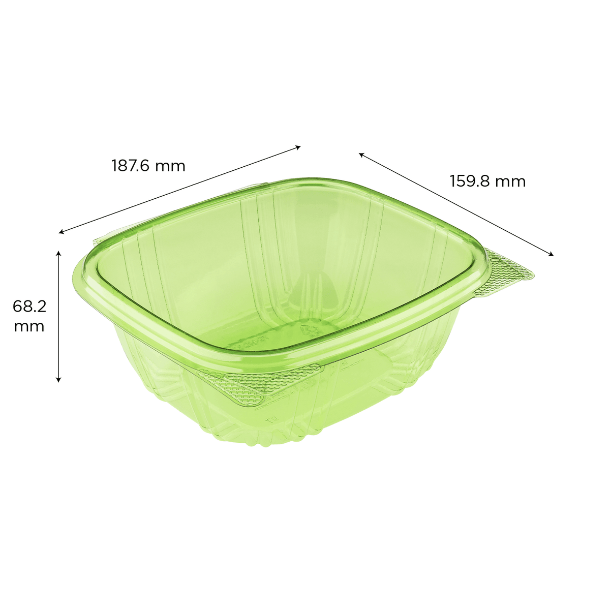 Karat Earth 32oz PLA Hinged Deli Container, Green — 200 pcs — product photo 5