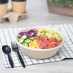 Karat Earth 40oz Molded Fiber Round Bowl, PFAS Free, Natural — 500 pcs