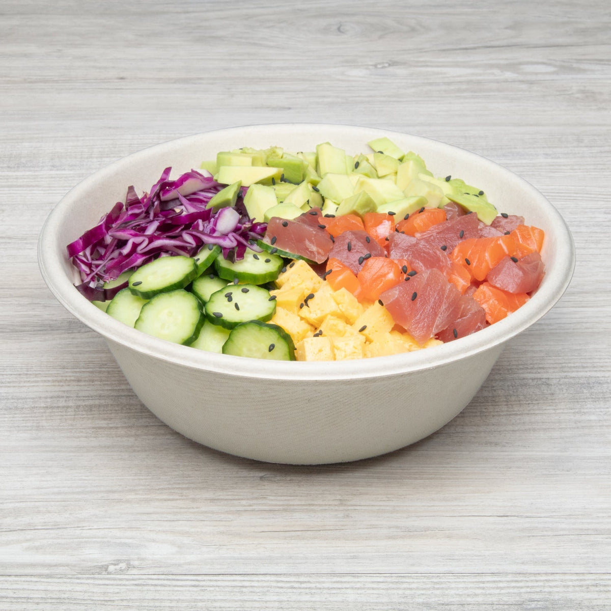 Karat Earth 40oz Molded Fiber Round Bowl, PFAS Free, Natural — 500 pcs — product photo 3