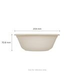 Karat Earth 40oz Molded Fiber Round Bowl, PFAS Free, Natural — 500 pcs — product photo 4