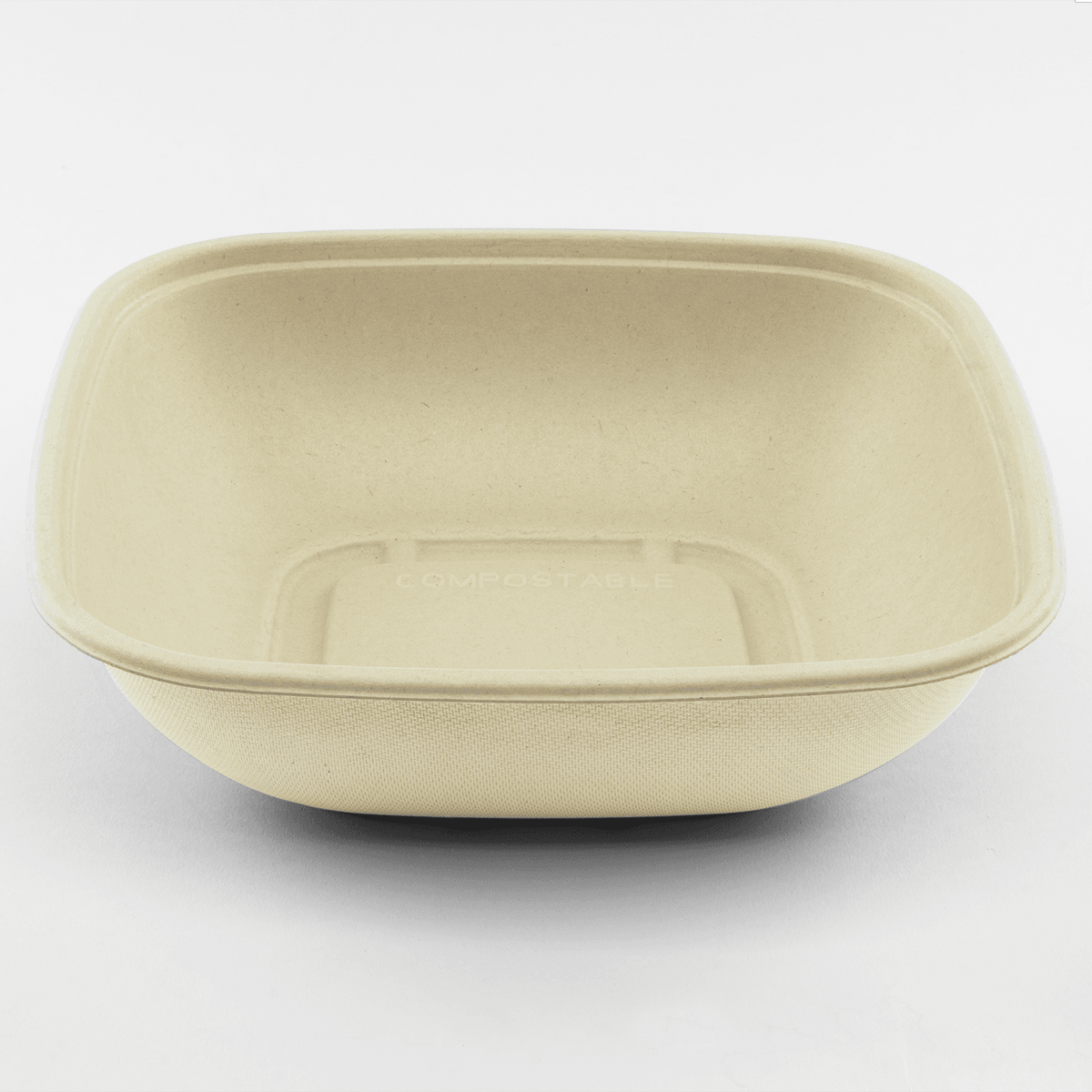 Karat Earth 48oz Molded Fiber Square Bowl, PFAS Free Containers, Natural — 300 pcs — product photo 2