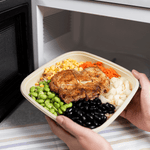 Karat Earth 48oz Molded Fiber Square Bowl, PFAS Free Containers, Natural — 300 pcs — product photo 3