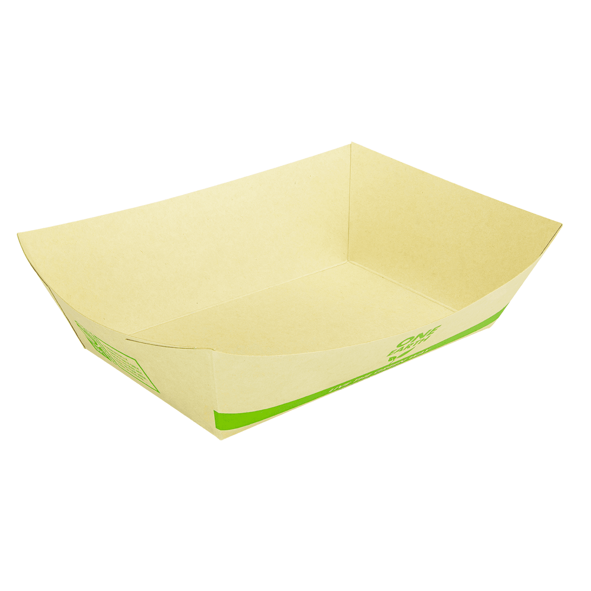 Karat Earth 5.0 lb Bamboo Natural Food Tray, Generic Print — 500 pcs — product photo 2