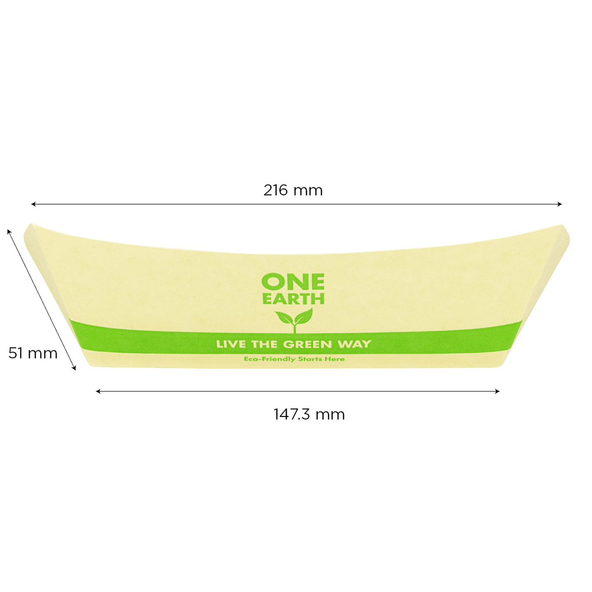 Karat Earth 5.0 lb Bamboo Natural Food Tray, Generic Print — 500 pcs — product photo 5
