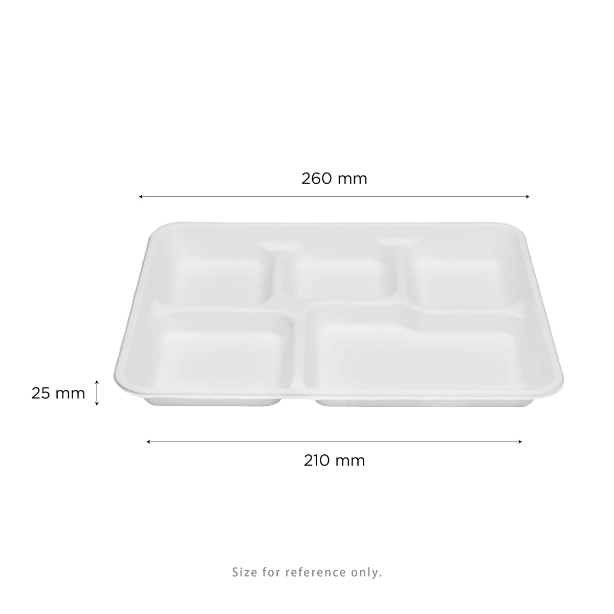 Karat Earth 5 Compartments, 10" Molded Fiber Trays, PFAS Free, White — 400 pcs — product photo 5