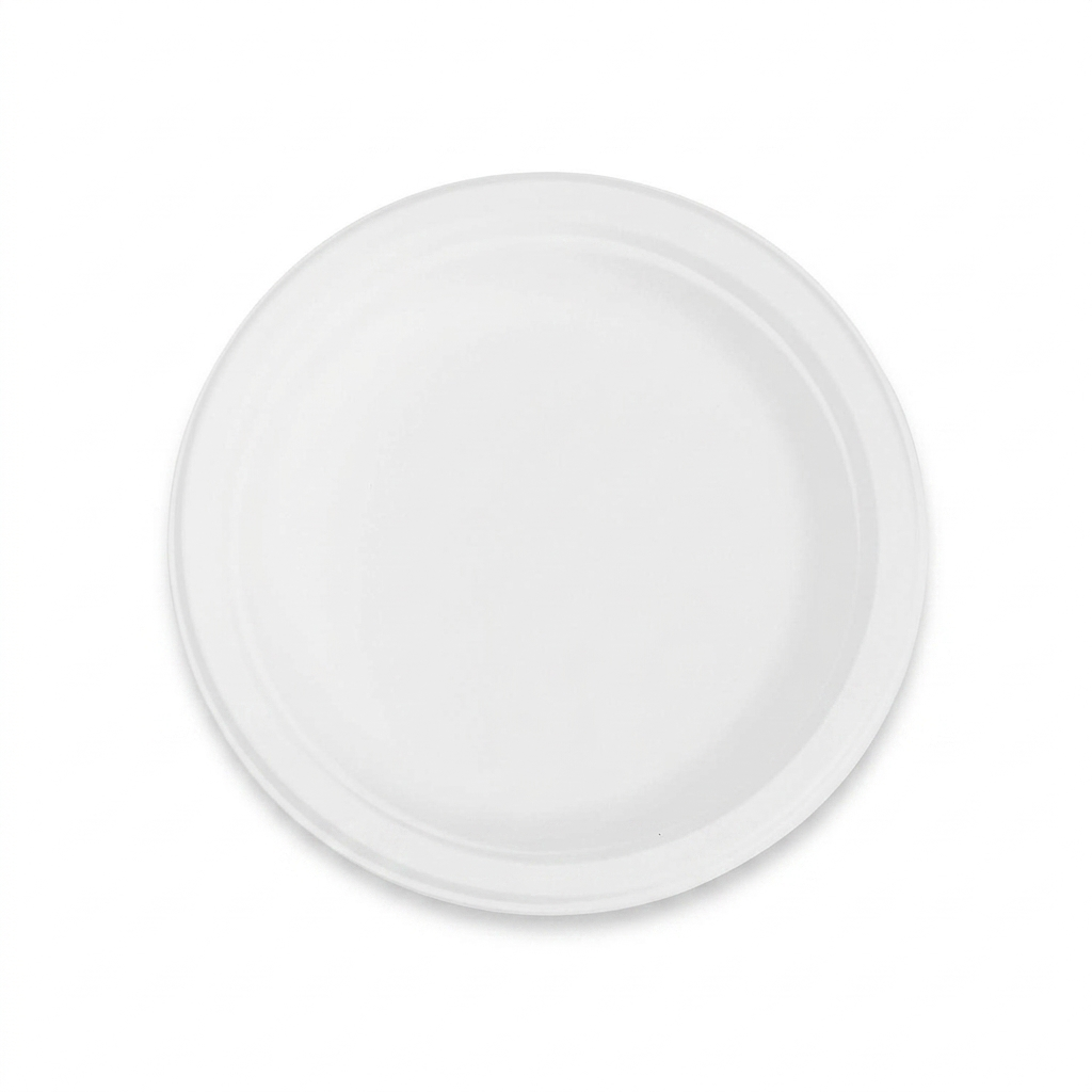 Karat Earth 6'' Molded Fiber Round Plates, PFAS Free, White — 1,000 pcs — product photo 2
