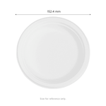 Karat Earth 6'' Molded Fiber Round Plates, PFAS Free, White — 1,000 pcs — product photo 3