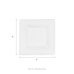 Karat Earth 6”x 6” Molded Fiber Square Plates, PFAS Free, White — 500 pcs — product photo 6