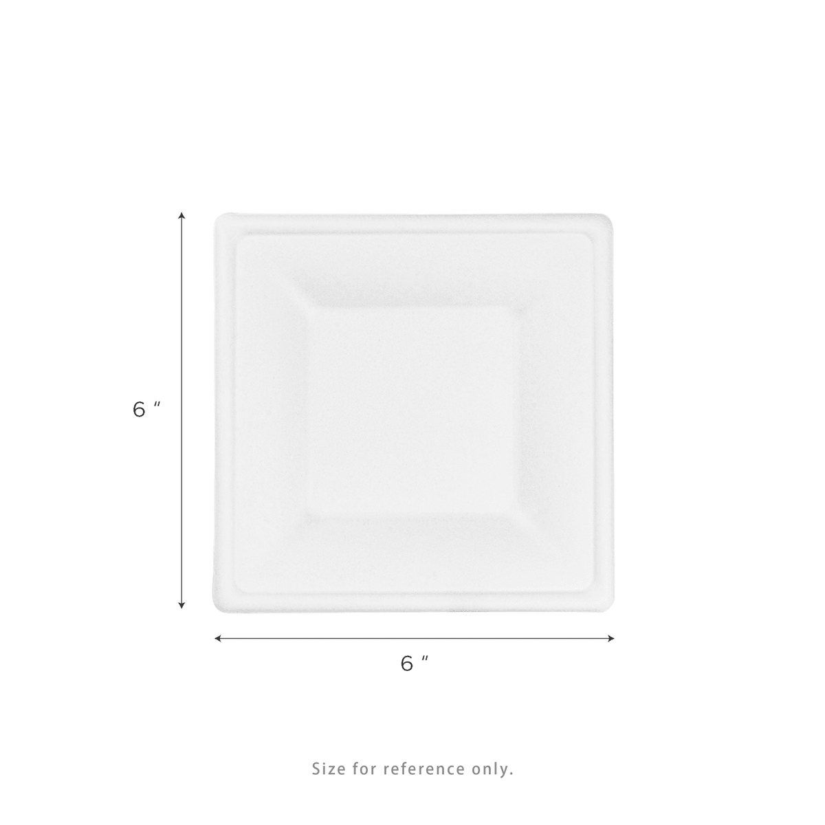 Karat Earth 6”x 6” Molded Fiber Square Plates, PFAS Free, White — 500 pcs — product photo 6