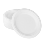 Karat Earth 7'' Molded Fiber Round Plates, PFAS Free, White — 1,000 pcs — product photo 2