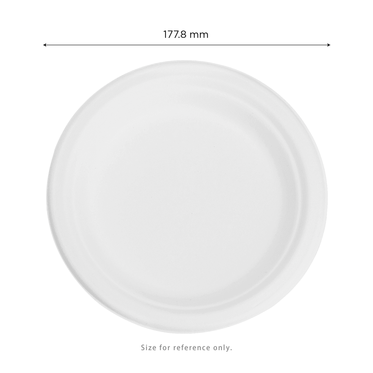 Karat Earth 7'' Molded Fiber Round Plates, PFAS Free, White — 1,000 pcs — product photo 3