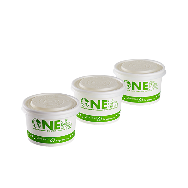 Karat Earth 75.3mm Flat Lid for 4oz Compostable Paper Food Container & Paper Portion Cups — 1,000 pcs — product photo 5