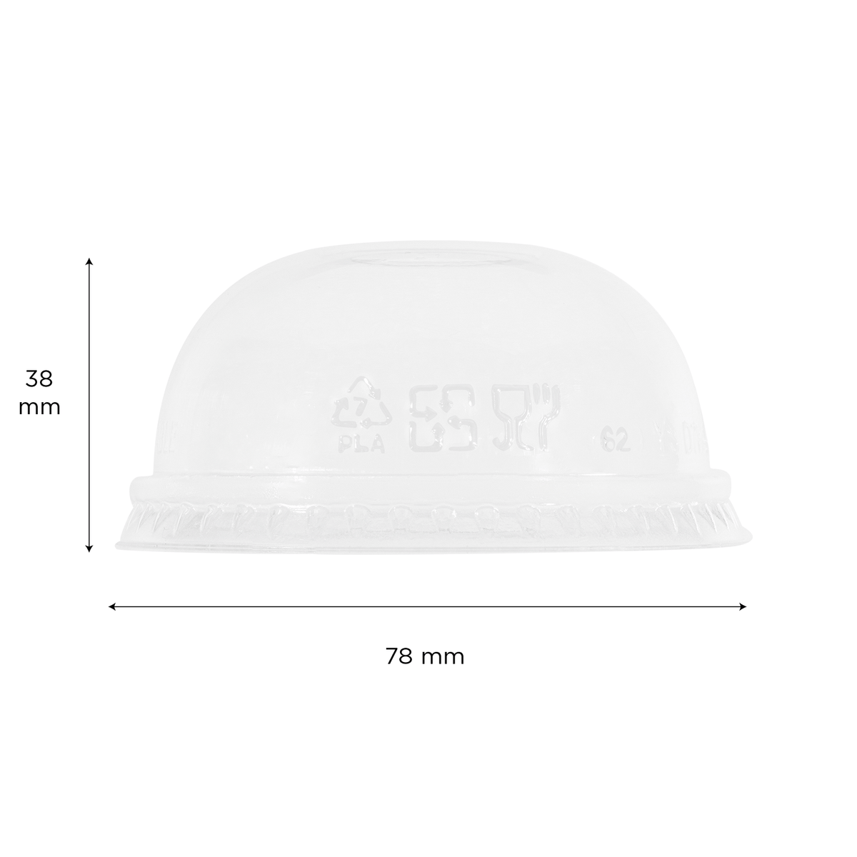 Karat Earth 78mm PLA Dome Lid for 10oz PLA Cup — 1,000 pcs — product photo 5