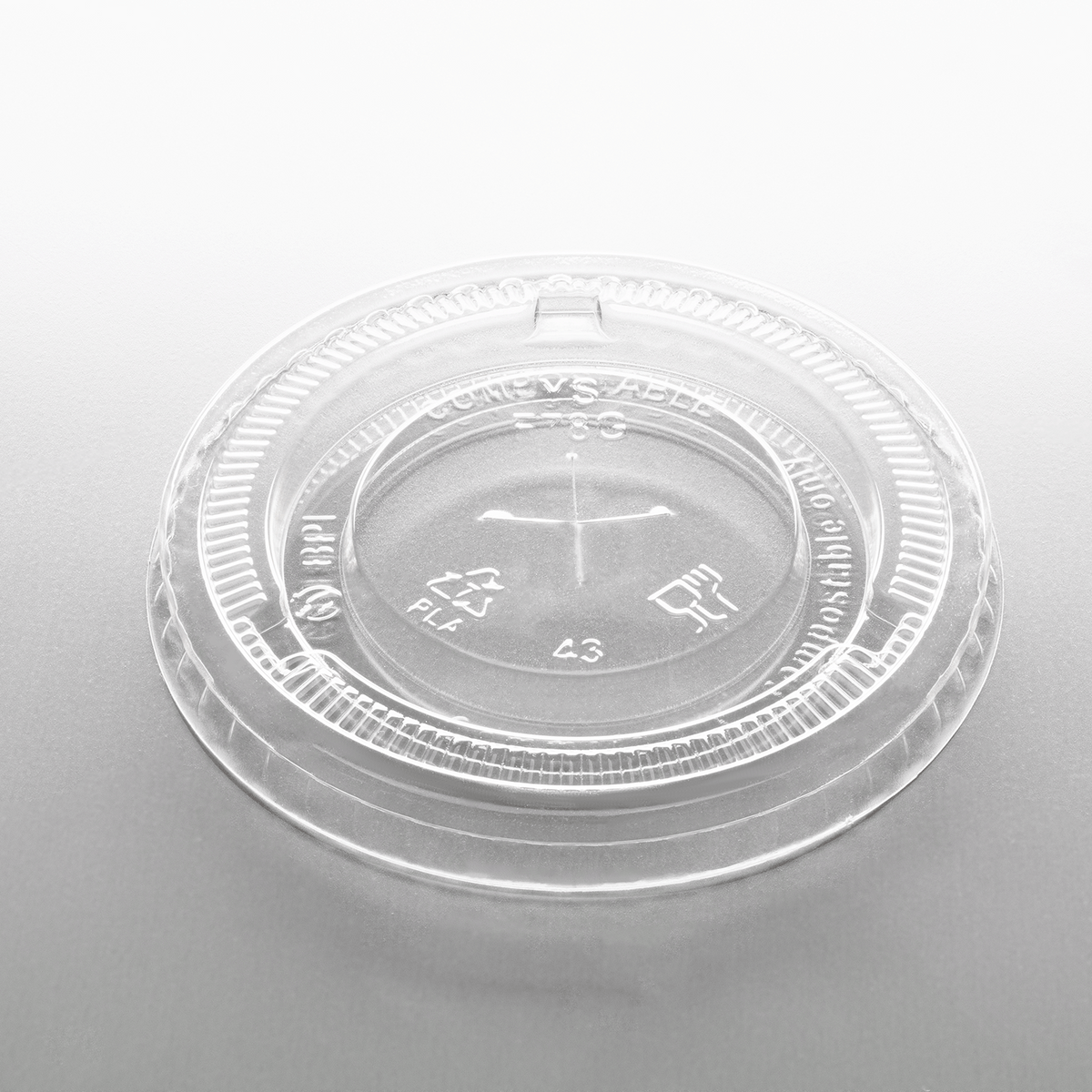 Karat Earth 78mm PLA Flat Lid for 10oz PLA Cup — 1,000 pcs — product photo 2