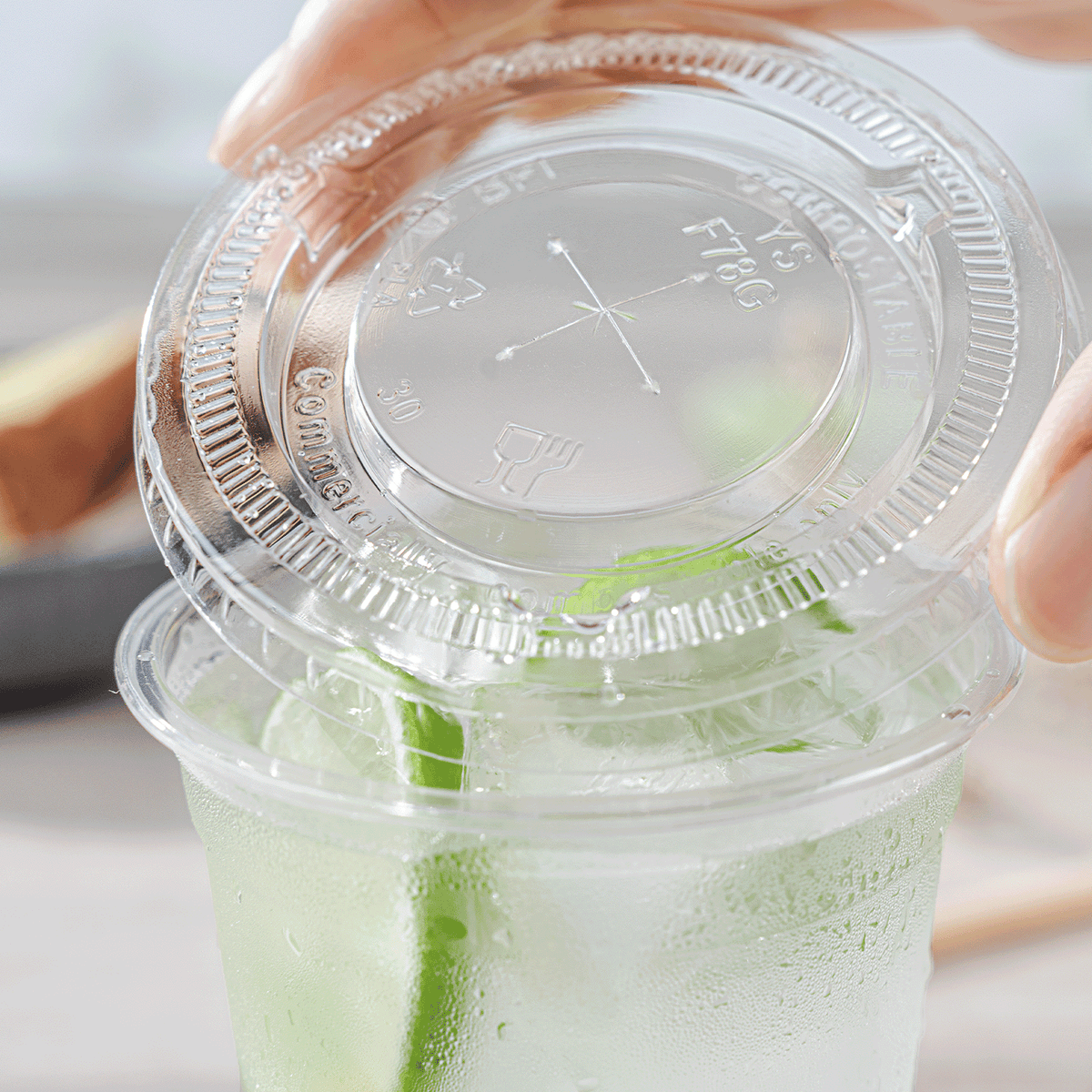 Karat Earth 78mm PLA Flat Lid for 10oz PLA Cup — 1,000 pcs — product photo 3