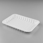 Karat Earth 8.5”x6” Mineral Filled PP Meat Tray, Rectangular, White — 500 pcs — product photo 2