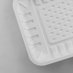 Karat Earth 8.5”x6” Mineral Filled PP Meat Tray, Rectangular, White — 500 pcs — product photo 6
