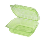 Karat Earth 8''x8'' PLA Hinged Containers, Green — 250 pcs — product photo 2