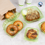 Karat Earth 8''x8'' PLA Hinged Containers, Green — 250 pcs — product photo 3