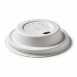 Karat Earth 80mm Bagasse Sipper Dome Lid for 8oz Hot Cup, White — 500 pcs — product photo 2