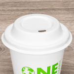Karat Earth 80mm Bagasse Sipper Dome Lid for 8oz Hot Cup, White — 500 pcs — product photo 4