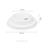 Karat Earth 80mm Bagasse Sipper Dome Lid for 8oz Hot Cup, White — 500 pcs — product photo 5