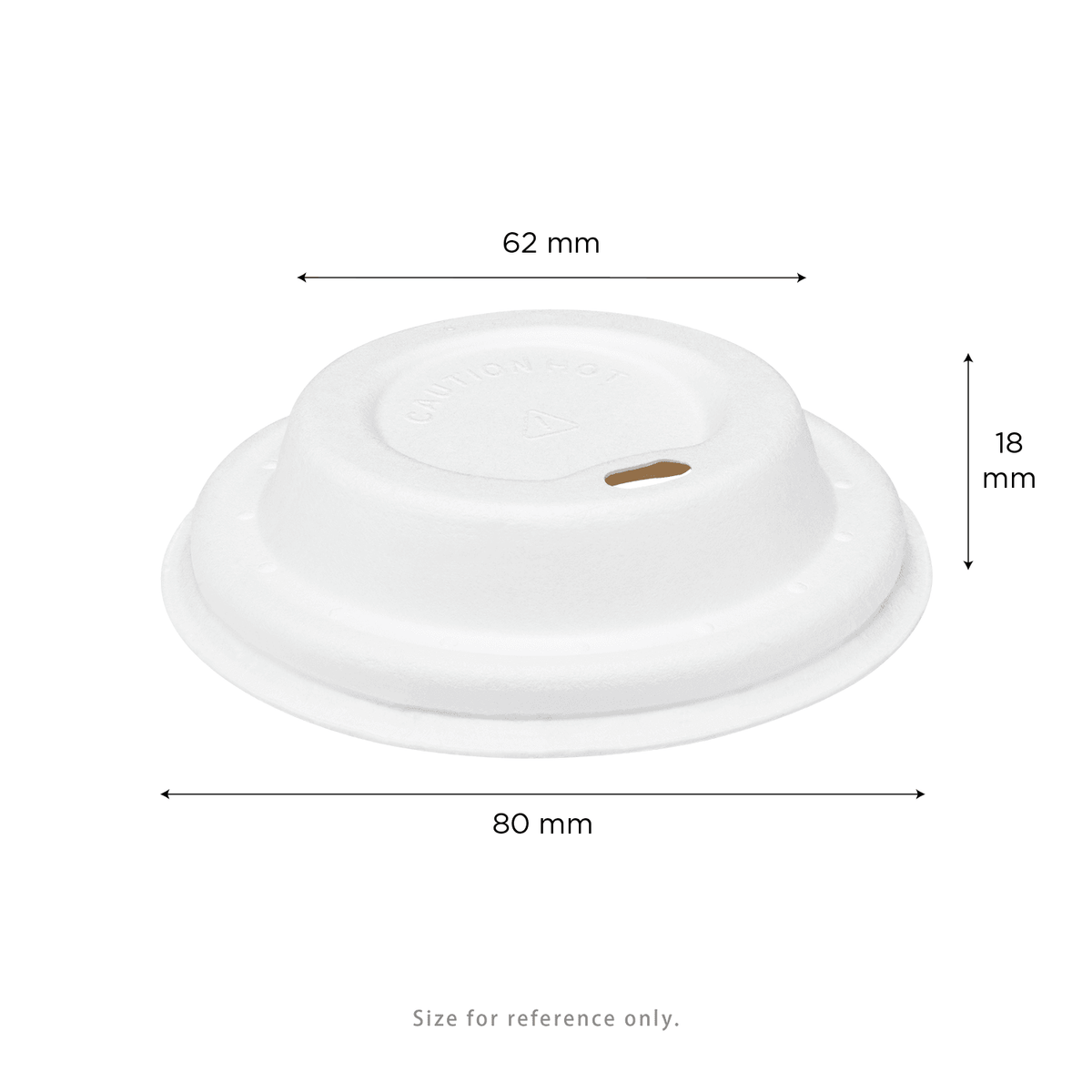 Karat Earth 80mm Bagasse Sipper Dome Lid for 8oz Hot Cup, White — 500 pcs — product photo 5