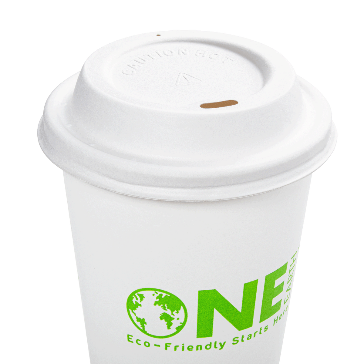 Karat Earth 80mm Bagasse Sipper Dome Lid for 8oz Hot Cup, White — 500 pcs — product photo 8