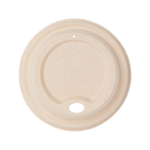 Karat Earth 80mm PFAS Free Bagasse Sipper Dome Lid for 8 oz. Hot Cup, Natural — 500 pcs — product photo 5