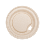 Karat Earth 80mm PFAS Free Bagasse Sipper Dome Lid for 8 oz. Hot Cup, Natural — 500 pcs — product photo 6