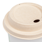Karat Earth 80mm PFAS Free Bagasse Sipper Dome Lid for 8 oz. Hot Cup, Natural — 500 pcs — product photo 9