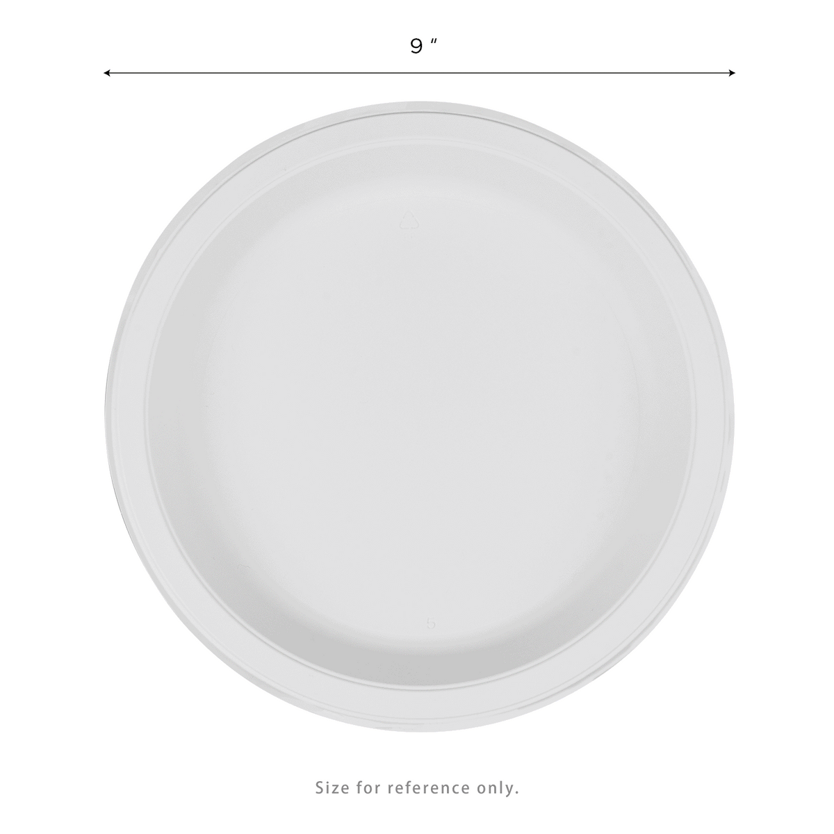 Karat Earth 9" Mineral Filled PP Round Plates, White — 500 pcs — product photo 5