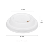 Karat Earth 90mm Bagasse Sipper Dome Lid for 10-24oz Hot Cup, White — 500 pcs — product photo 5