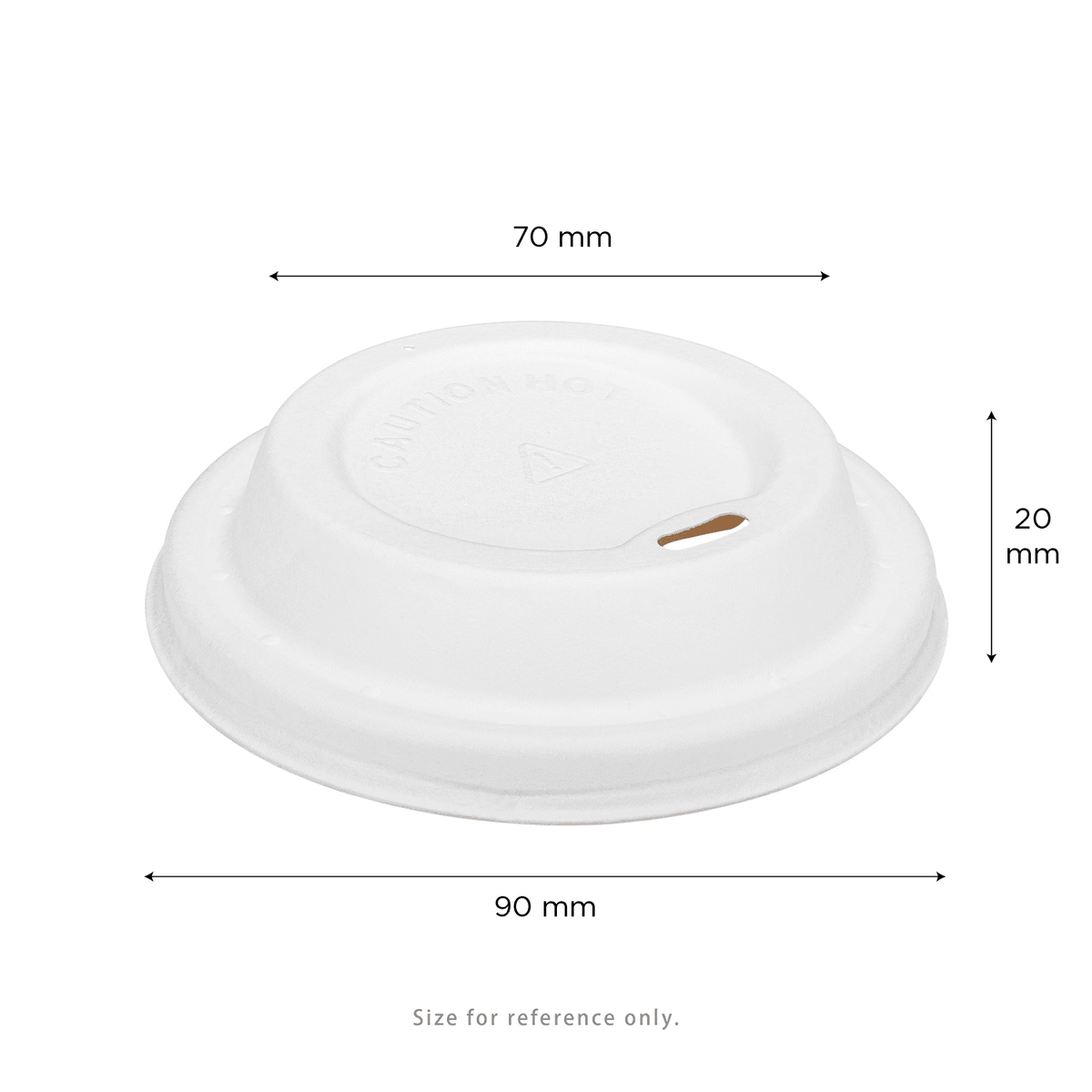Karat Earth 90mm Bagasse Sipper Dome Lid for 10-24oz Hot Cup, White — 500 pcs — product photo 5