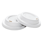 Karat Earth 90mm Bagasse Sipper Dome Lid for 10-24oz Hot Cup, White — 500 pcs — product photo 8