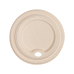 Karat Earth 90mm PFAS Free Bagasse Sipper Dome Lids for 10-24oz Hot Cups, Natural — 500 pcs — product photo 4
