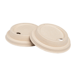 Karat Earth 90mm PFAS Free Bagasse Sipper Dome Lids for 10-24oz Hot Cups, Natural — 500 pcs — product photo 8
