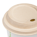 Karat Earth 90mm PFAS Free Bagasse Sipper Dome Lids for 10-24oz Hot Cups, Natural — 500 pcs — product photo 9