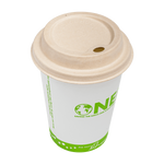 Karat Earth 90mm PFAS Free Bagasse Sipper Dome Lids for 10-24oz Hot Cups, Natural — 500 pcs — product photo 10