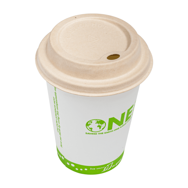 Karat Earth 90mm PFAS Free Bagasse Sipper Dome Lids for 10-24oz Hot Cups, Natural — 500 pcs — product photo 10