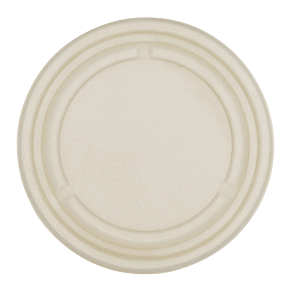 Karat Earth Bagasse Flat Lid for 16-24 oz Bagasse Take Out Bowl, Round — 500 pcs — product photo 3