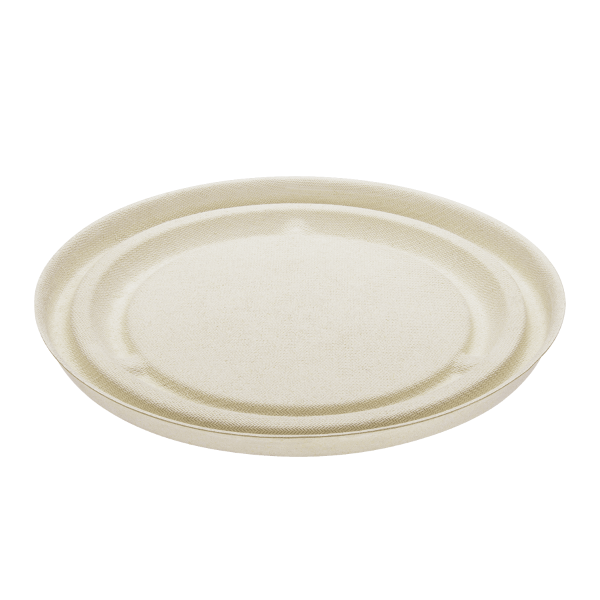 Karat Earth Bagasse Flat Lid for 16-24 oz Bagasse Take Out Bowl, Round — 500 pcs — product photo 4