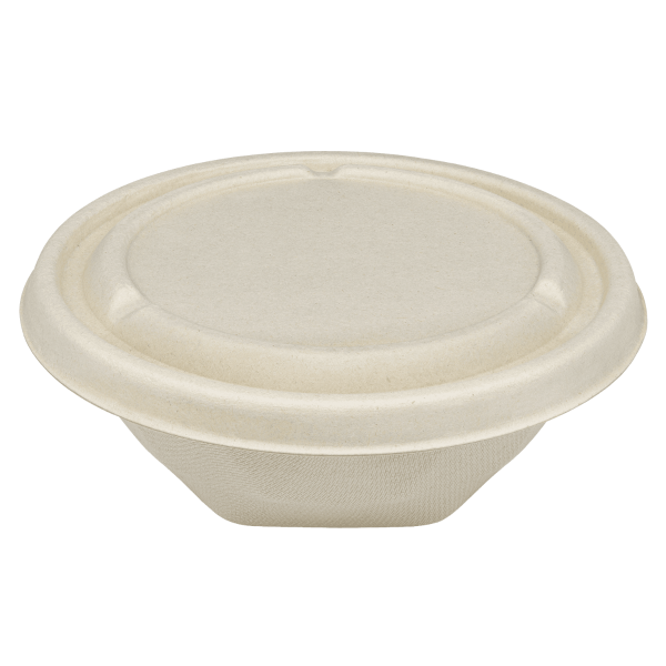 Karat Earth Bagasse Flat Lid for 16-24 oz Bagasse Take Out Bowl, Round — 500 pcs — product photo 5