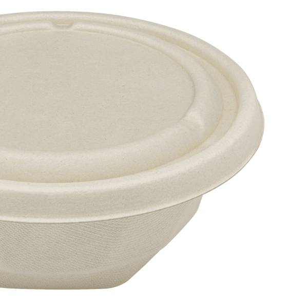 Karat Earth Bagasse Flat Lid for 16-24 oz Bagasse Take Out Bowl, Round — 500 pcs — product photo 6