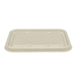 Karat Earth Bagasse Flat Lid for 16-24 oz Bagasse Take Out Container, Rectangular — 500 pcs — product photo 2