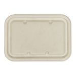 Karat Earth Bagasse Flat Lid for 16-24 oz Bagasse Take Out Container, Rectangular — 500 pcs — product photo 3