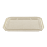 Karat Earth Bagasse Flat Lid for 16-24 oz Bagasse Take Out Container, Rectangular — 500 pcs — product photo 4