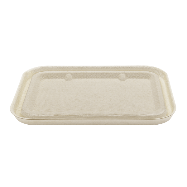 Karat Earth Bagasse Flat Lid for 16-24 oz Bagasse Take Out Container, Rectangular — 500 pcs — product photo 4