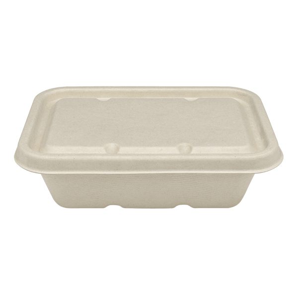 Karat Earth Bagasse Flat Lid for 16-24 oz Bagasse Take Out Container, Rectangular — 500 pcs — product photo 5