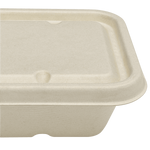 Karat Earth Bagasse Flat Lid for 16-24 oz Bagasse Take Out Container, Rectangular — 500 pcs — product photo 6